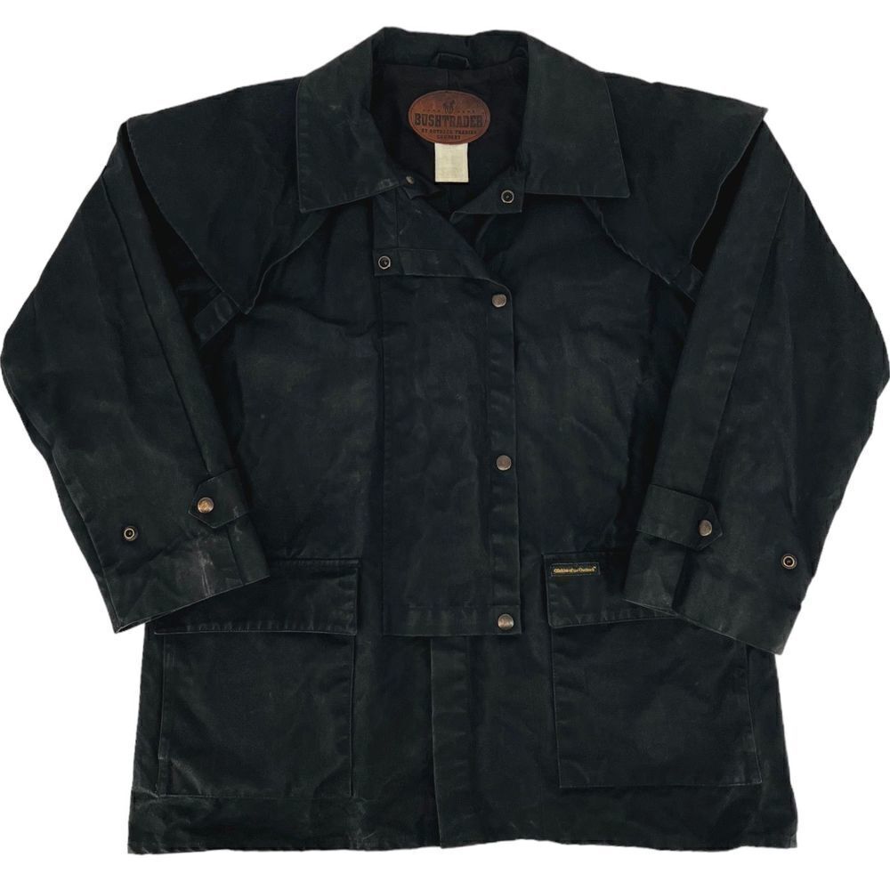 Outback Trading Men's Bush Trader Waterproof Western Oilskin Jacket Black Small